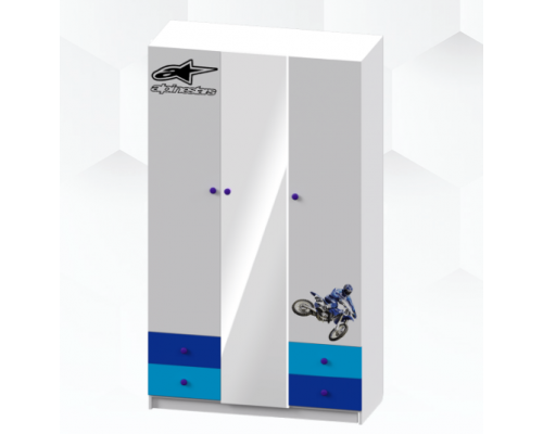 Шкаф 3-х дверный ''Карусель-1'' с зеркалом